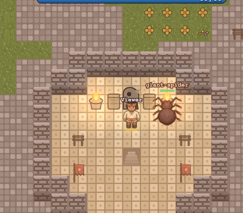Giant Spider next to a hunter