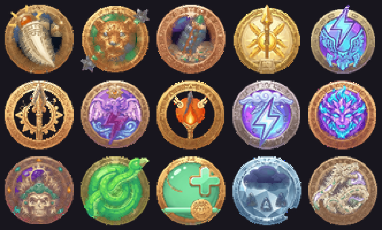 The new spell medallions