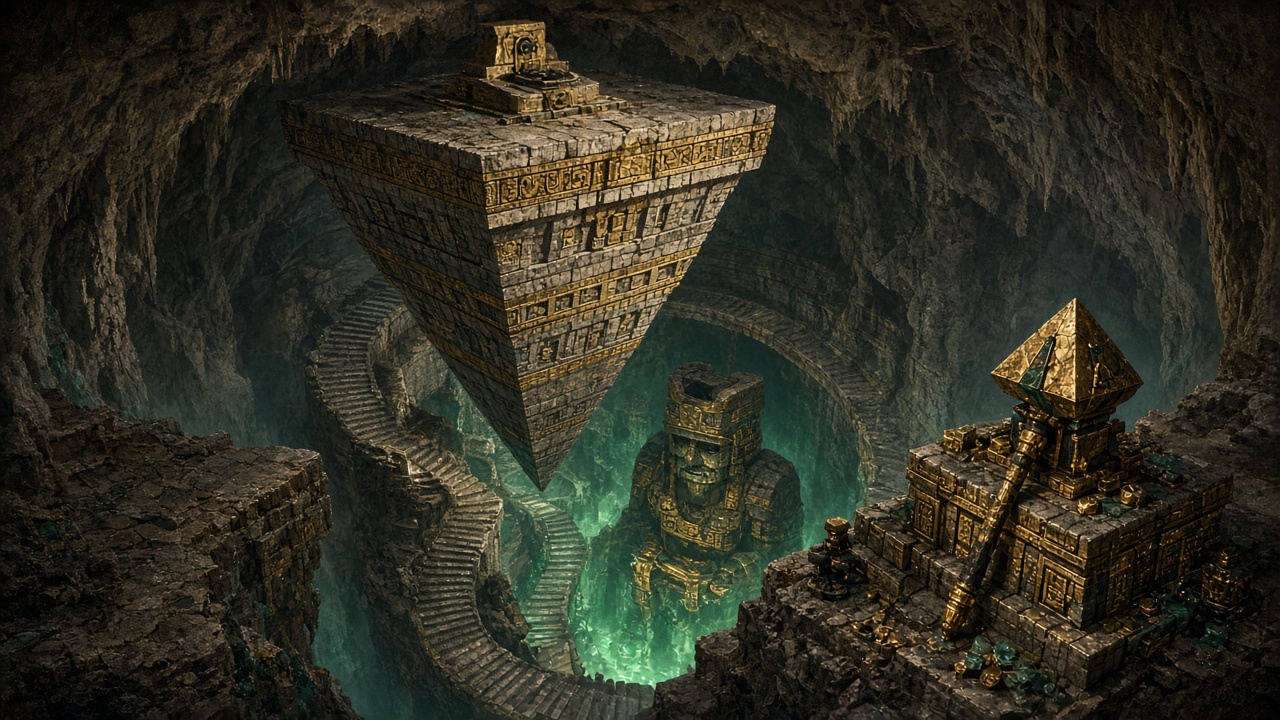 The Inverted Pyramid — the point in the sky, the weight underfoot