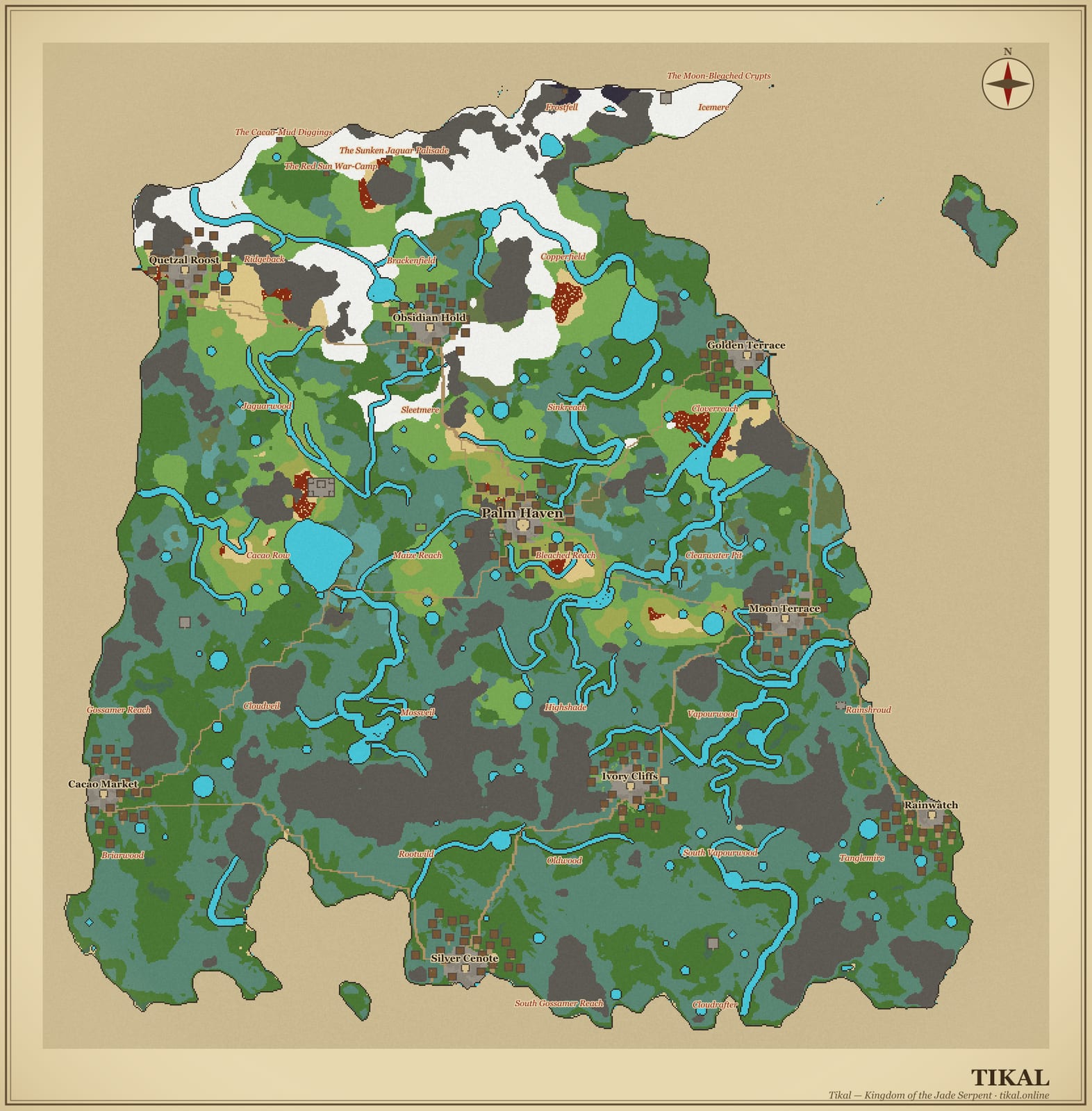 Parchment poster of Tikal